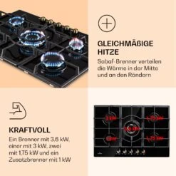 Victoria 5 Gaskochfeld 5-flammig Sabaf-Brenner Glaskeramik Retro-Look 12 Victoria 5 Gaskochfeld 5-flammig Sabaf-Brenner Glaskeramik Retro-Look -Klarstein Verkaufsgeschäft 10038376 de 0003 logo