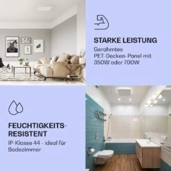 Wondersky Decken-Infrarotheizstrahler 350W 60 X 6,5 X 60 Cm (BxHxT) IP44 14 Wondersky Decken-Infrarotheizstrahler 350W 60 X 6,5 X 60 Cm (BxHxT) IP44 -Klarstein Verkaufsgeschäft 10038378 de 0005 logo