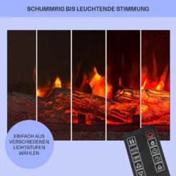 Studio Light & Fire 2 Smart Kamin 1000/2000W MDF WiFi-Steuerung -Klarstein Verkaufsgeschäft 10038387 de 0008 usp