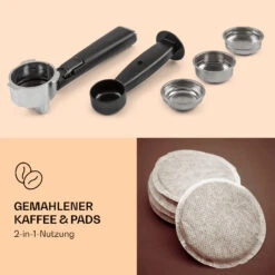 Pausa Espressomaker 1350 Watt 20 Bar Druck Wassertank: 1,4 Liter Edelstahl 12 Pausa Espressomaker 1350 Watt 20 Bar Druck Wassertank: 1,4 Liter Edelstahl -Klarstein Verkaufsgeschäft 10038393 de 0003 logo