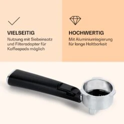 Pausa Espressomaker Siebträger Aluminiumlegierung Zubehör -Klarstein Verkaufsgeschäft 10038395 de 0003 logo