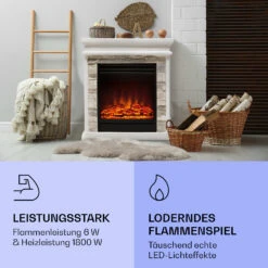 Nevis Peak Elektrischer Kamin 1800 W Heizfunktion 10 Bis 30 °C Fernbedienung -Klarstein Verkaufsgeschäft 10038399 de 0004 logo