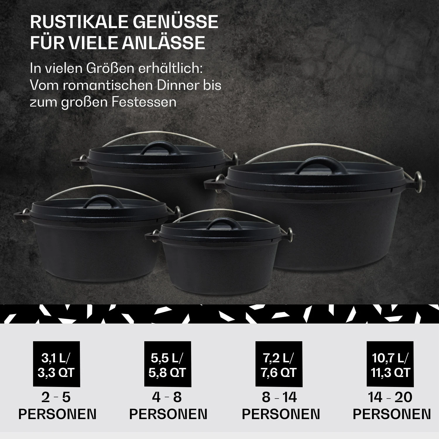 Galloway Dutch Oven 4.5 BBQ-Topf Gusseisen Größe S / 4.5 Qt 8 Galloway Dutch Oven 4.5 BBQ-Topf Gusseisen Größe S / 4.5 Qt – Bild 6