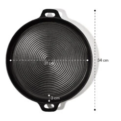 Canadienne Runde Grillpfanne Geriffelt 35 X 3 Cm (ØxH) Gusseisen -Klarstein Verkaufsgeschäft 10038592 yy 0005 logo
