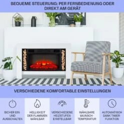 Studio Loft 2 Elektrokamin 1900 W LED-Technik Fernbedienung -Klarstein Verkaufsgeschäft 10038617 de 0006 usp