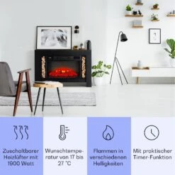 Studio Loft 2 Elektrokamin 1900 W LED-Technik Fernbedienung 11 Studio Loft 2 Elektrokamin 1900 W LED-Technik Fernbedienung -Klarstein Verkaufsgeschäft 10038618 de 0003 usp