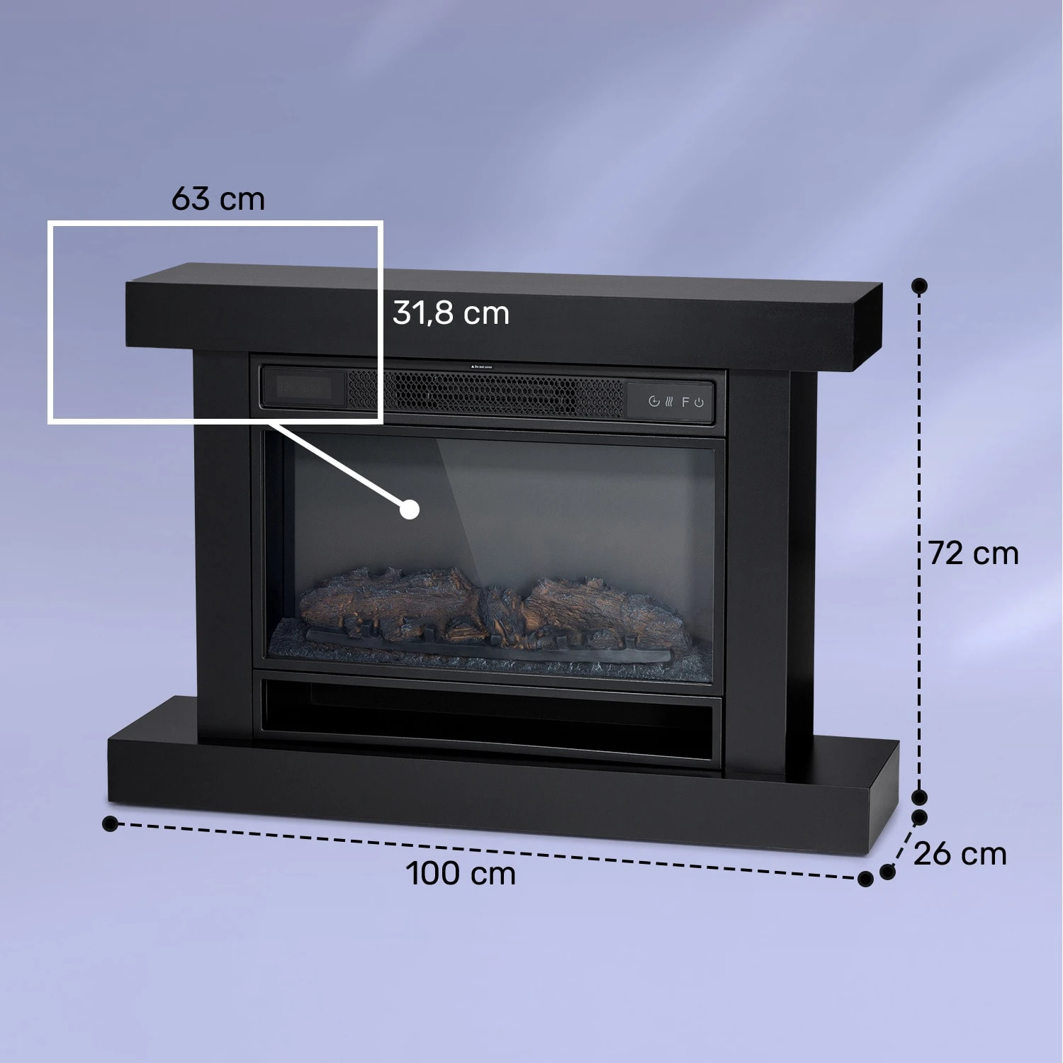Vulsini Hideaway Elektrokamin 1900 W LED-Technik Fernbedienung 10 Vulsini Hideaway Elektrokamin 1900 W LED-Technik Fernbedienung – Bild 8