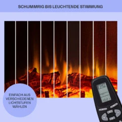 Loloru Elektrokamin Heizlüfter 900/1800W Wochentimer Fernbedienung -Klarstein Verkaufsgeschäft 10038631 de 0007 usp