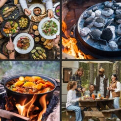 Guernsey Premium Dutch Oven 9.0 BBQ-Topf Gusseisen Standfüße Größe L / 9 Qt -Klarstein Verkaufsgeschäft 10038643 de 0005 usp