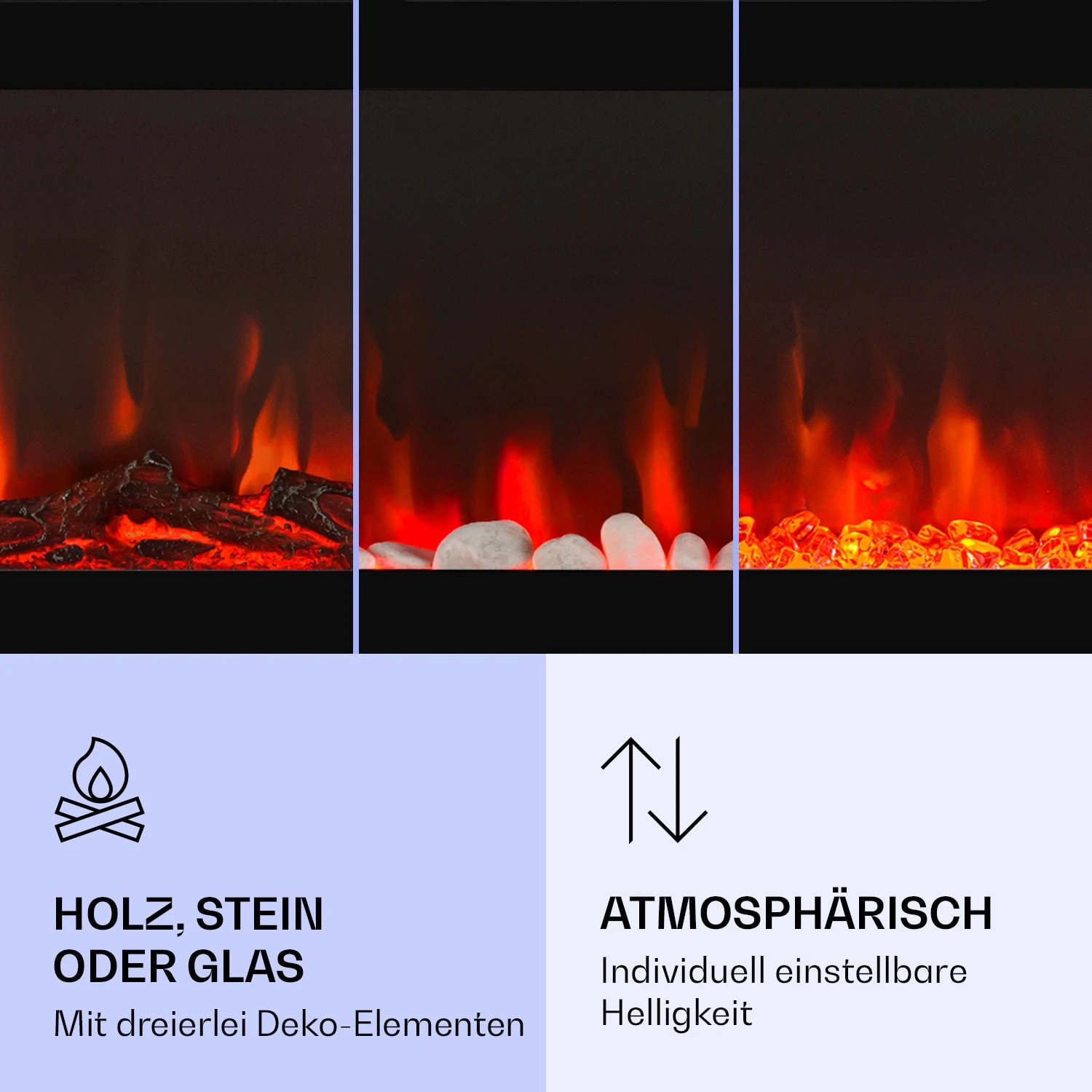 Galeras Elektrischer Wand- Und Einbaukamin 1800 W LED 3 Farben Timer 6 Galeras Elektrischer Wand- Und Einbaukamin 1800 W LED 3 Farben Timer – Bild 4