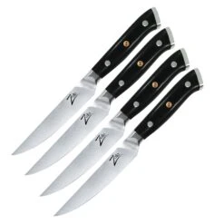 Alpha-Royal German 5" Steakmesser 4er-Set 56 HCR Edelstahl