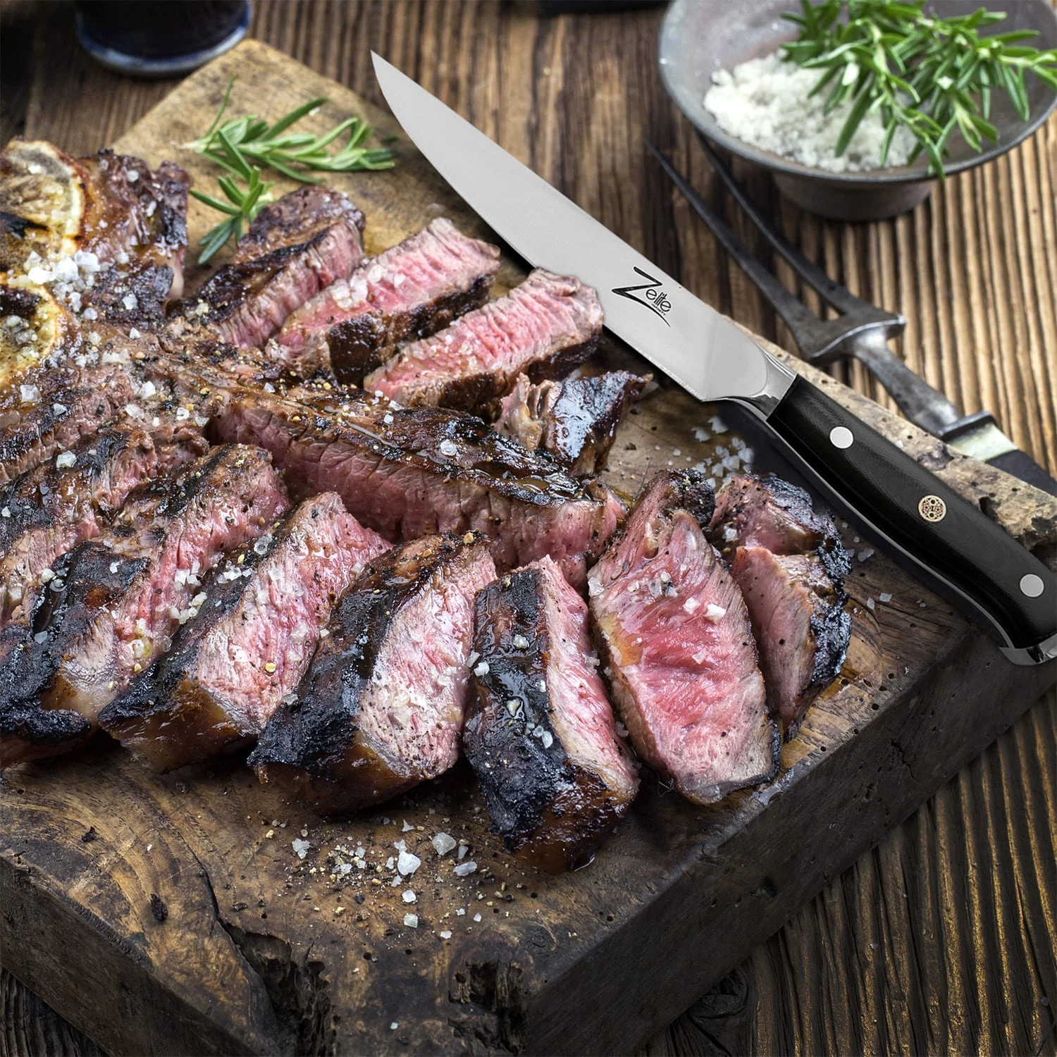 Alpha-Royal German 5" Steakmesser 4er-Set 56 HCR Edelstahl 8 Alpha-Royal German 5" Steakmesser 4er-Set 56 HCR Edelstahl – Bild 6