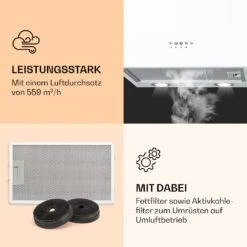 Monumenta Wandabzugshaube Aluminium 559m³/h LED EEK B -Klarstein Verkaufsgeschäft 10039395 de 0003 logo