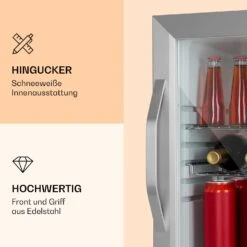 Beersafe M Crystal White Kühlschrank 33 Ltr 2 Böden Glastür Edelstahl -Klarstein Verkaufsgeschäft 10039423 de 0003 logo