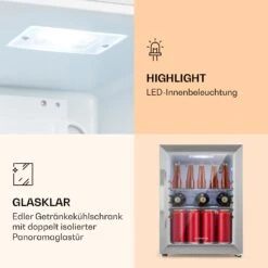 Beersafe M Crystal White Kühlschrank 33 Ltr 2 Böden Glastür Edelstahl -Klarstein Verkaufsgeschäft 10039423 de 0004 logo