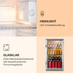 Beersafe XXL Crystal White Kühlschrank 80 Ltr Panoramaglas Edelstahl 11 Beersafe XXL Crystal White Kühlschrank 80 Ltr Panoramaglas Edelstahl -Klarstein Verkaufsgeschäft 10039424 de 0004 logo