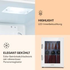 Beersafe M Quartz Kühlschrank 33 Liter 2 Böden Panoramaglastür -Klarstein Verkaufsgeschäft 10039425 de 0004 logo