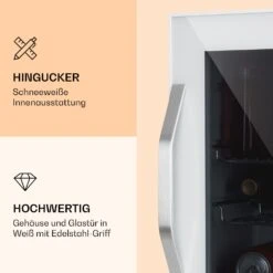 Beersafe L Quartz Kühlschrank 47 Liter 2 Böden Panoramaglastür Weiß -Klarstein Verkaufsgeschäft 10039426 de 0003 logo