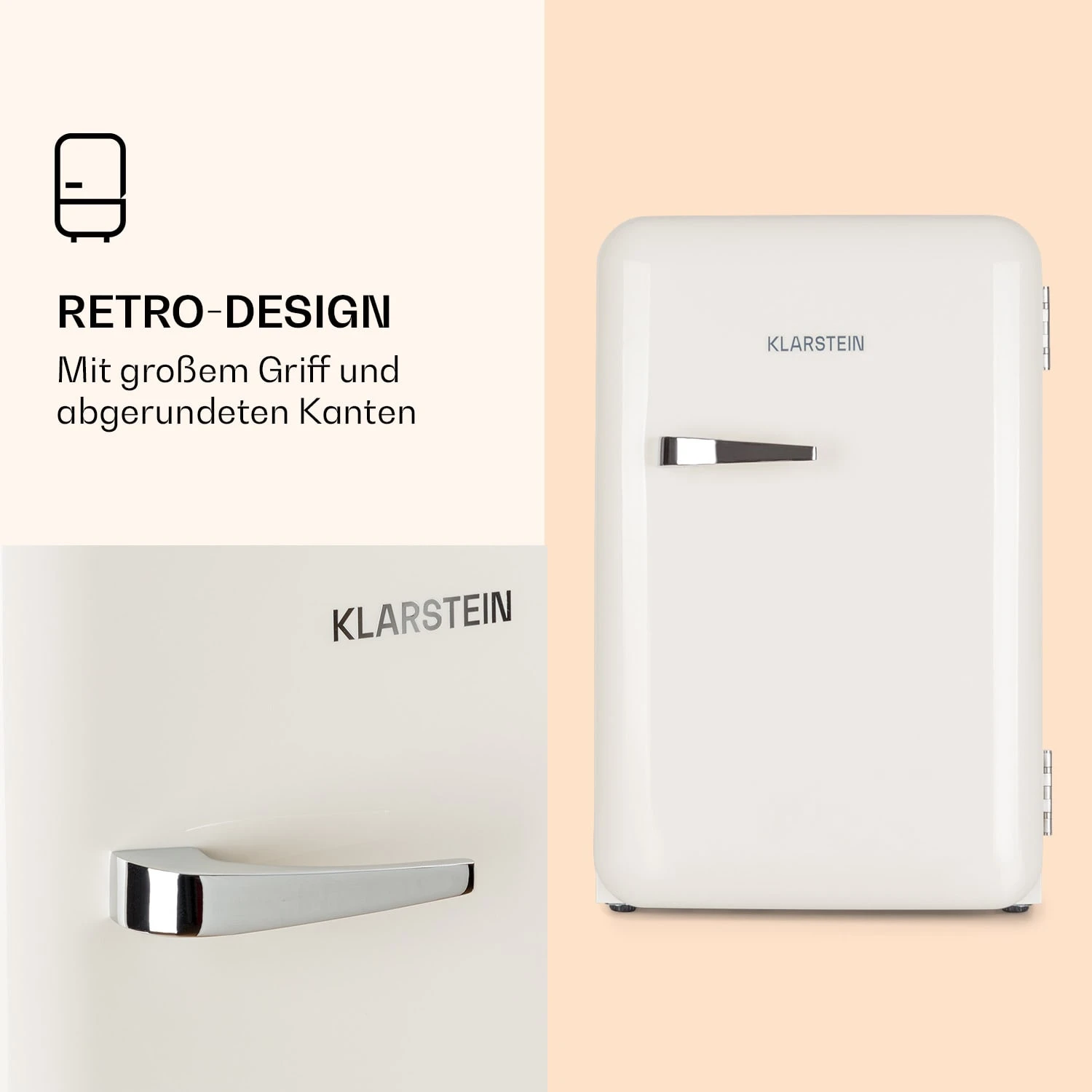 Audrey Retro-Kühlschrank 70 Liter 3 Regale 2 Türfächer Innenbeleuchtung 5 Audrey Retro-Kühlschrank 70 Liter 3 Regale 2 Türfächer Innenbeleuchtung – Bild 3