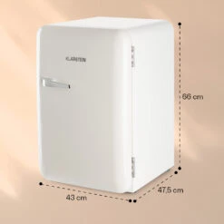 Audrey Retro-Kühlschrank 70 Liter 3 Regale 2 Türfächer Innenbeleuchtung 16 Audrey Retro-Kühlschrank 70 Liter 3 Regale 2 Türfächer Innenbeleuchtung -Klarstein Verkaufsgeschäft 10039694 yy 0007 logo