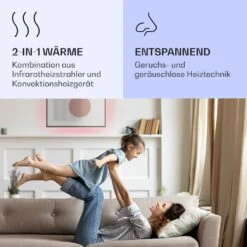 Mojave 750 Smart 2-in-1 Heizgerät Infrarot Konvektor 85x60cm 750W RGB-Licht -Klarstein Verkaufsgeschäft 10039820 de 0004 logo