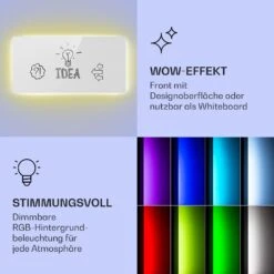 Mojave 1000 Smart 2-in-1 Heizgerät Infrarot Konvektor 120x60cm 1000W RGB-Licht -Klarstein Verkaufsgeschäft 10039823 de 0003 logo