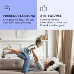 La Palma 500 Smart 2-in-1 Heizgerät Infrarot Konvektor 60x60cm 500W Spiegelfront -Klarstein Verkaufsgeschäft 10039828 de 0004 logo