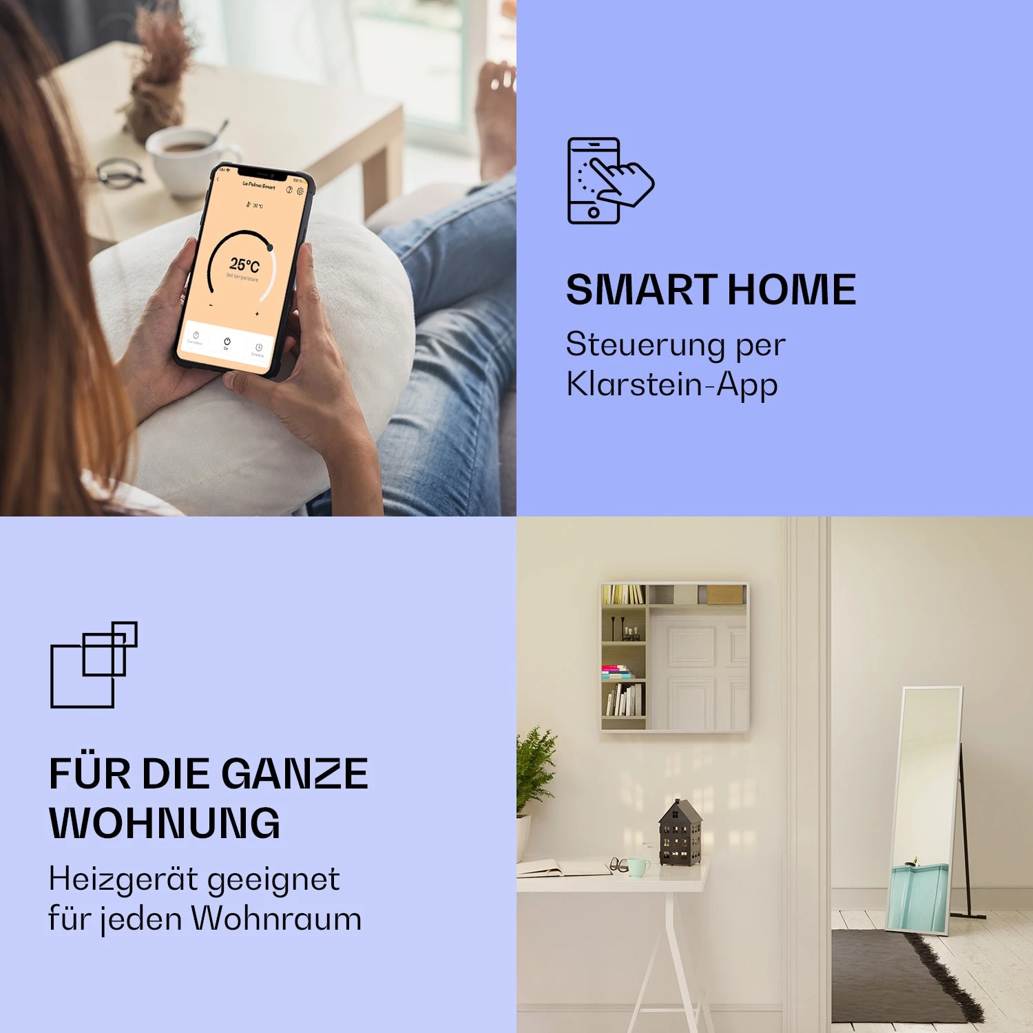 La Palma 900 Smart Infrarotstrahler Konvektor 40x160cm 900W Spiegel Standfuß 5 La Palma 900 Smart Infrarotstrahler Konvektor 40x160cm 900W Spiegel Standfuß – Bild 3