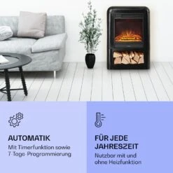 Dukono Elektrokamin 1800 W LED-Flammen Heizlüfter Timer Holzfach -Klarstein Verkaufsgeschäft 10039850 de 0006 logo