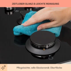 Illuminosa Domino Gaskochfeld 2-flammig Sabaf-Brenner Glaskeramik -Klarstein Verkaufsgeschäft 10039896 de 0007 usp