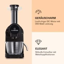Bella Elegance Saftpresse 200 W 400 Ml BPA-frei -Klarstein Verkaufsgeschäft 10039899 de 0003 logo