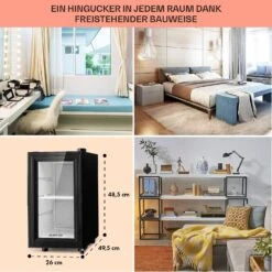 Brooklyn 23 Slim Kühlschrank LED Kunststoff-Einsatz Glastür -Klarstein Verkaufsgeschäft 10039904 DE 0006 usp