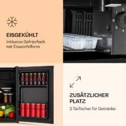 Obsidian Kühlschrank 72 Liter Eisfach Schwarz 12 Obsidian Kühlschrank 72 Liter Eisfach Schwarz -Klarstein Verkaufsgeschäft 10039911 de 0003 logo