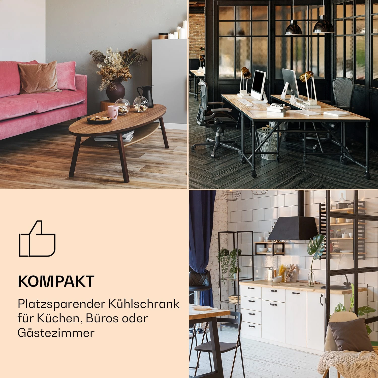 Obsidian Kühlschrank 72 Liter Eisfach Schwarz 8 Obsidian Kühlschrank 72 Liter Eisfach Schwarz – Bild 6