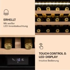 Vinsider 24 Built-In Uno Weinkühlschrank Einbaugerät 1 Zone 24 Flaschen Edelstahl 14 Vinsider 24 Built-In Uno Weinkühlschrank Einbaugerät 1 Zone 24 Flaschen Edelstahl -Klarstein Verkaufsgeschäft 10039913 de 0005 logo