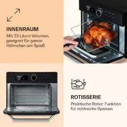 Prime Air Heißluftfritteuse 1500W 23l Timer 8 Programme -Klarstein Verkaufsgeschäft 10040025 de 0005 logo
