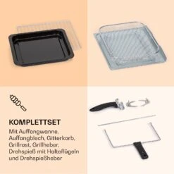 Prime Air Heißluftfritteuse 1500W 23l Timer 8 Programme -Klarstein Verkaufsgeschäft 10040025 de 0006 logo