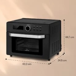 Prime Air Heißluftfritteuse 1500W 23l Timer 8 Programme -Klarstein Verkaufsgeschäft 10040025 yy 0007 dimensions