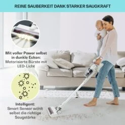 LARMA Staubsauger Kabellos Beutellos Akku 45 Min Laufzeit Max. LED -Klarstein Verkaufsgeschäft 10040033 de 0004 logo