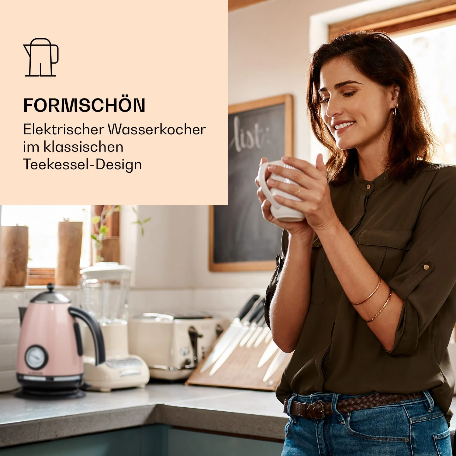 Aquavita Chalet Wasserkocher 1,7 Liter 2200 Watt Temperaturanzeige Edelstahl 4 Aquavita Chalet Wasserkocher 1,7 Liter 2200 Watt Temperaturanzeige Edelstahl – Bild 2