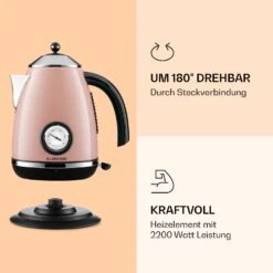 Aquavita Chalet Wasserkocher 1,7 Liter 2200 Watt Temperaturanzeige Edelstahl 12 Aquavita Chalet Wasserkocher 1,7 Liter 2200 Watt Temperaturanzeige Edelstahl -Klarstein Verkaufsgeschäft 10040038 de 0003 logo