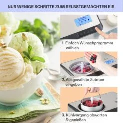 Dolce Bacio Smart Eiscremebereiter Yogurtmaker Kompressor 2 Liter WiFi Touch Edelstahl -Klarstein Verkaufsgeschäft 10040048 de 0004 logo