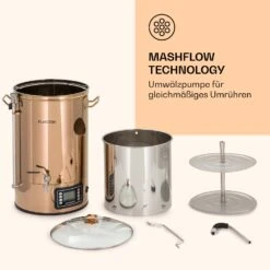 Mundschenk Maischekessel, Bierbrauanlage, 2500 W, 30 L, 9 Programme -Klarstein Verkaufsgeschäft 10040144 de 0006 logo