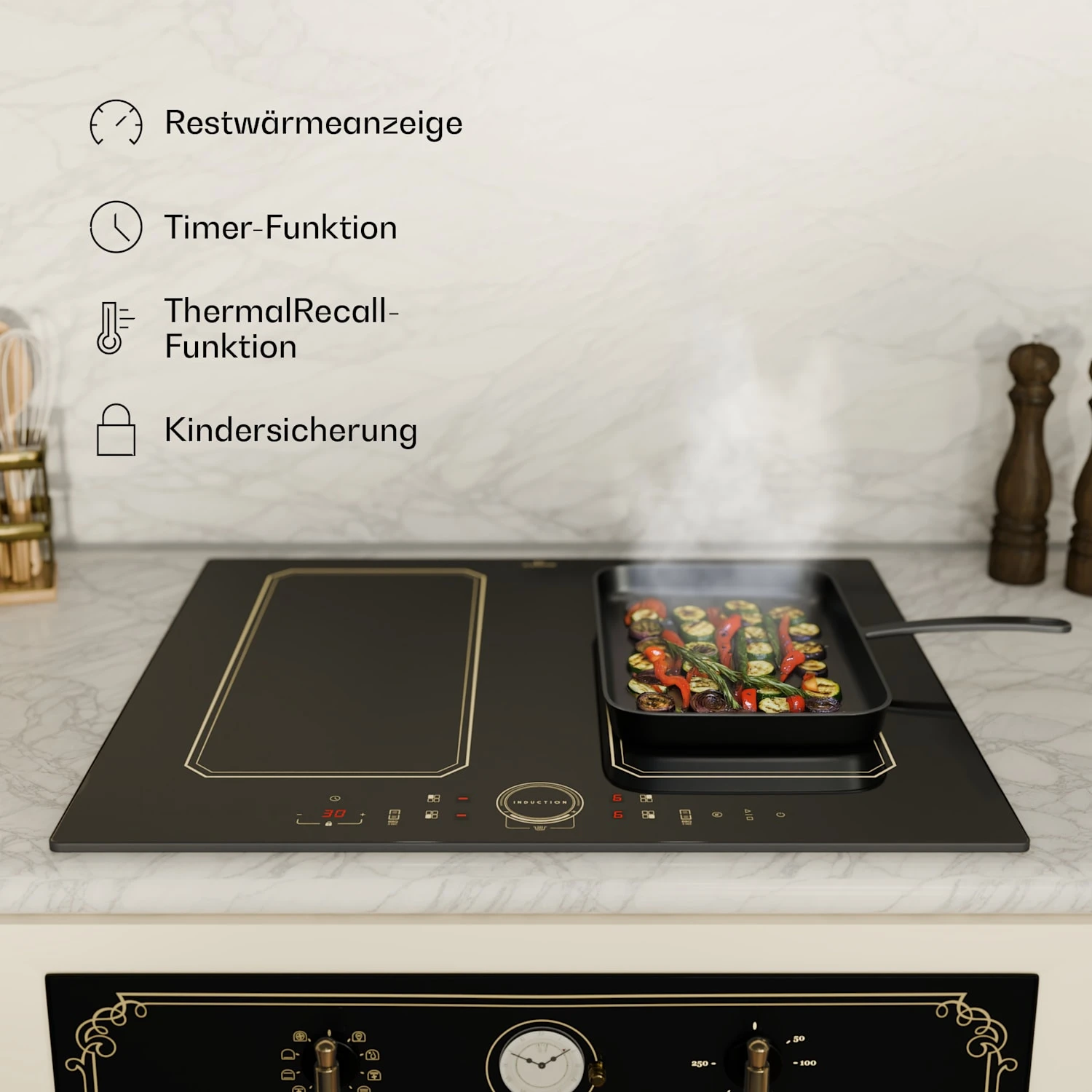 Victoria 4 Flex Induktionskochfeld Einbau 7000W 2 Flexzonen Timer 8 Victoria 4 Flex Induktionskochfeld Einbau 7000W 2 Flexzonen Timer – Bild 6