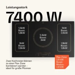 Victoria 5 Flex Induktionskochfeld Einbau 7400W 2 Flexzonen Timer -Klarstein Verkaufsgeschäft 10040203 de 0003 usp