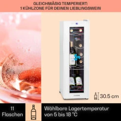 Shiraz 12 Slim Uno Weinkühlschrank 32l/12Fl.Touch 85 W 5-18 °C LED -Klarstein Verkaufsgeschäft 10040213 de 0003 usp