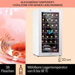 Shiraz 28 Uno Weinkühlschrank 74l 28Fl Touch-Bedienfeld 5-18°C -Klarstein Verkaufsgeschäft 10040218 de 0003 usp