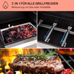 Kingsville 4.1 Kombigrill Gas + Kohle 13,7 KW 4+1 Brenner -Klarstein Verkaufsgeschäft 10040271 de 0003 usp