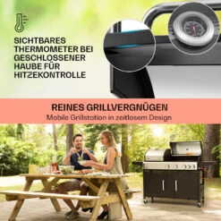 Kingsville 4.1 Kombigrill Gas + Kohle 13,7 KW 4+1 Brenner -Klarstein Verkaufsgeschäft 10040271 de 0004 usp