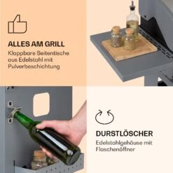 Lucifer 4 Gasgrill 4 X 3,6 KW Brenner 69x45cm Grill Edelstahl Mobil 14 Lucifer 4 Gasgrill 4 X 3,6 KW Brenner 69x45cm Grill Edelstahl Mobil -Klarstein Verkaufsgeschäft 10040281 de 0005 logo